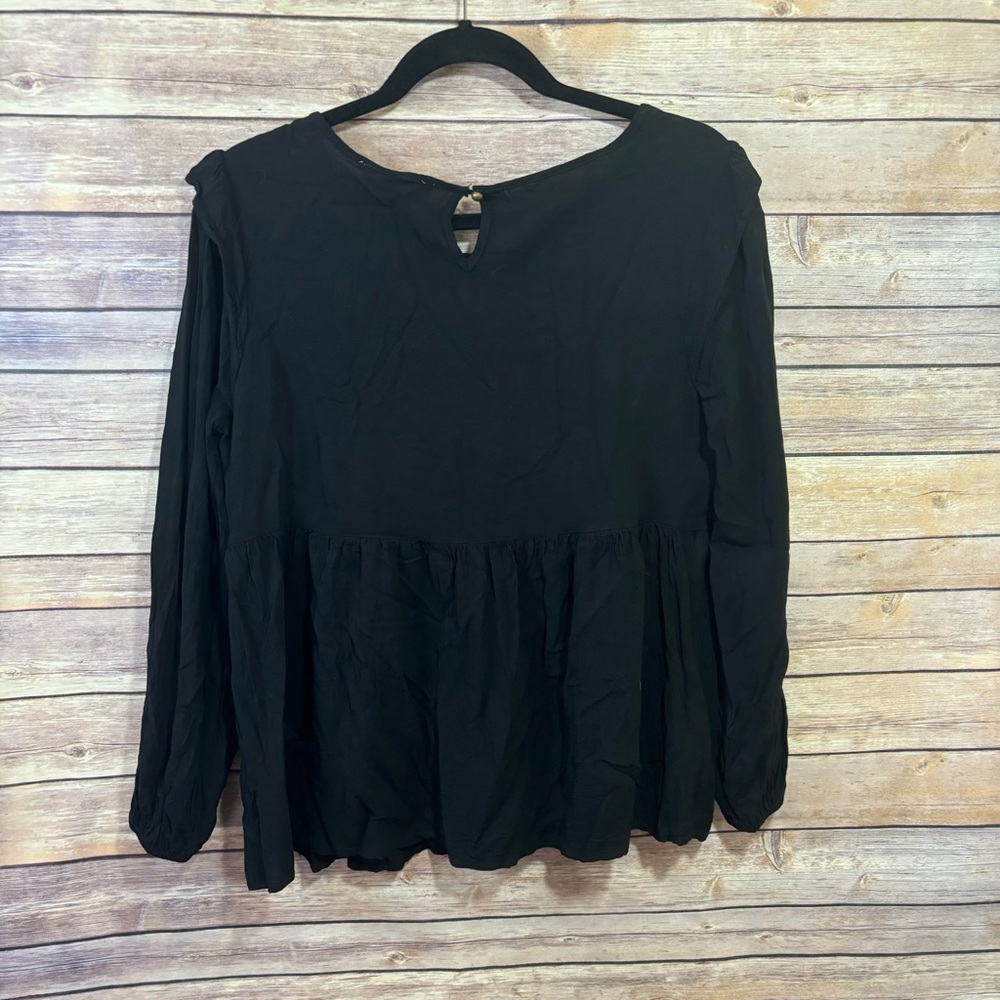 Savanna Jane Medium Embroidered Geometric Shirt Black Multicolor F2 - Picture 6 of 6